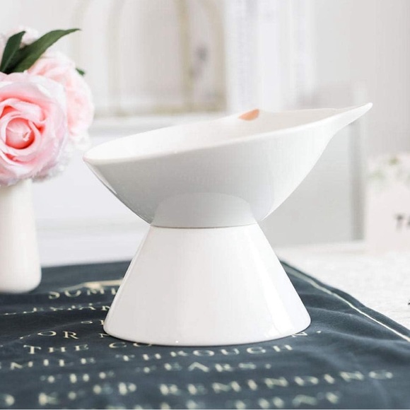 Ceramic Raised Cat Bowls, Elevated X Food or Water Bowls, - Picture 5 of 8